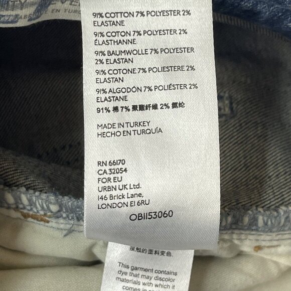 Free People Jeans Womens 27 Blue Sabrina Distressed Skinny Button Fly High Rise - Picture 16 of 16